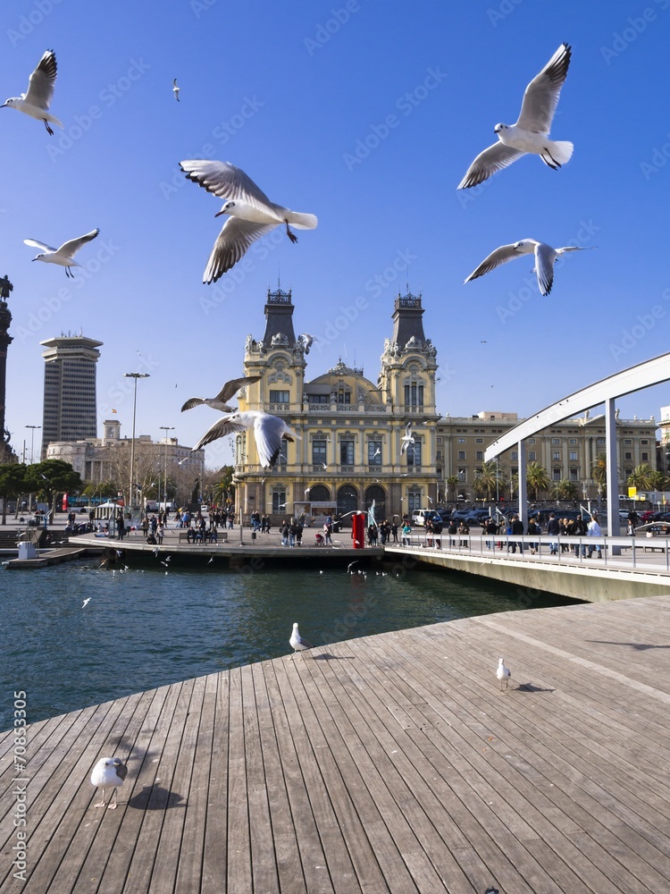 Spain, Barcelona, Port Vell, Former custom building Spain, Barcelona, Port Vell, Former custom building