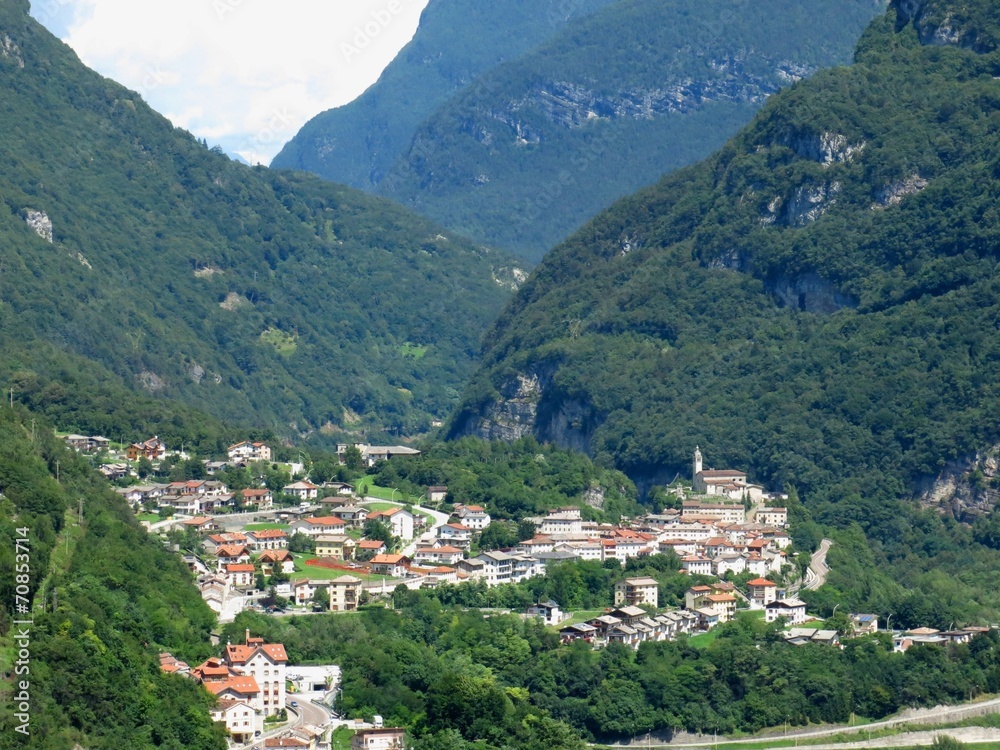 Castellavazzo Village Italy Aerial