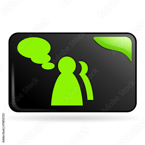 témoignage sur bouton web rectangle vert