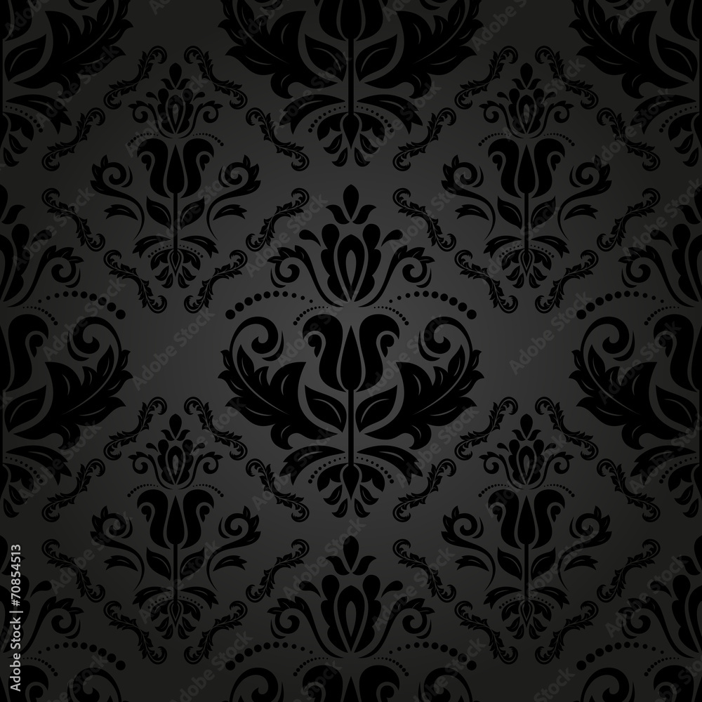 Damask Seamless Vector Pattern. Orient Background Damask Seamless Vector Pattern. Orient Background