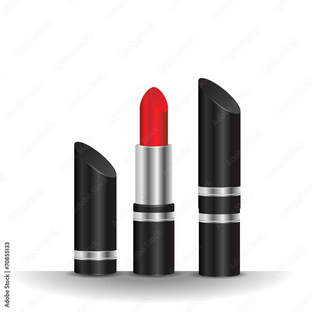 Red Lipstick on White Background Red Lipstick on White Background