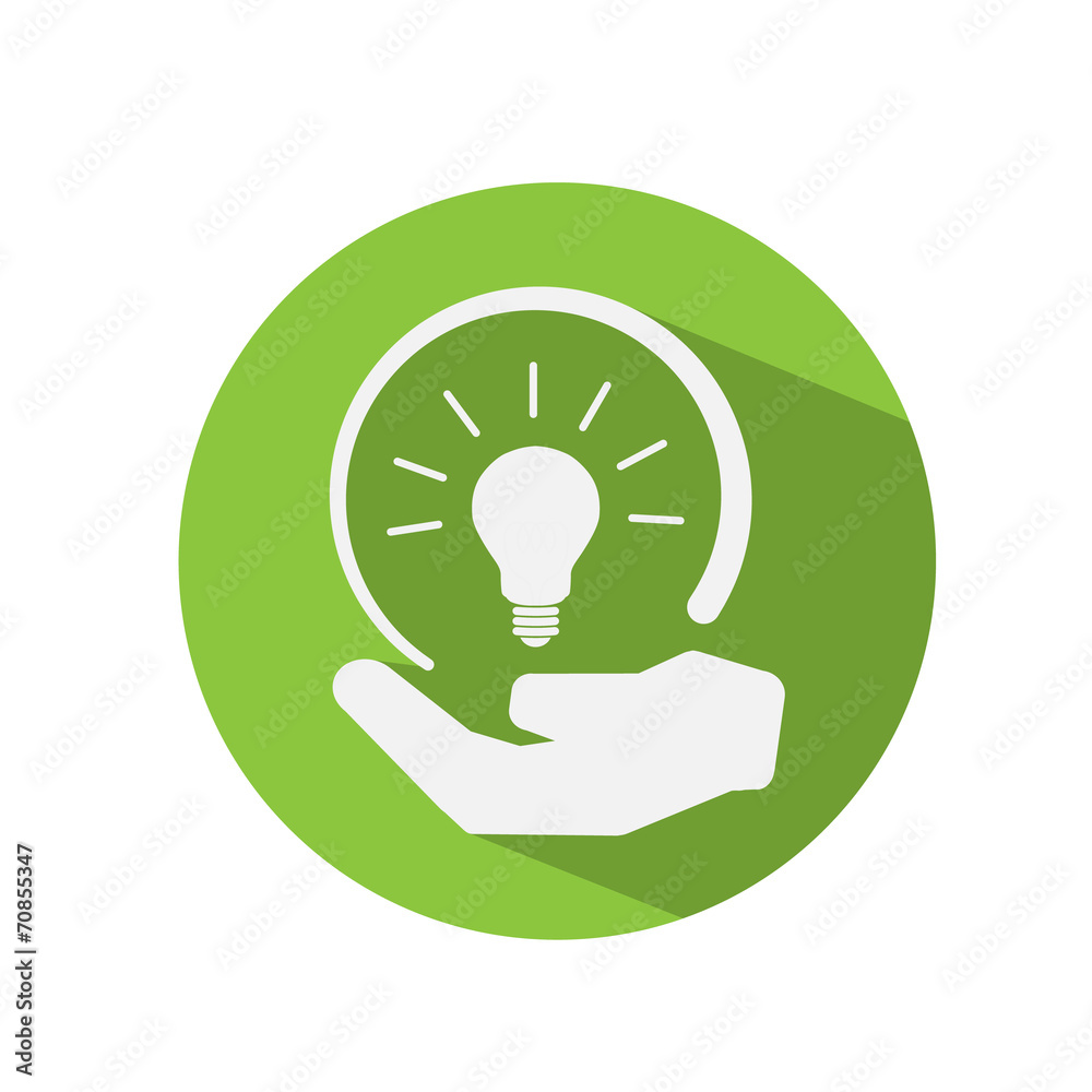 Light Bulb In Human Hand Green Eco Concept Vector Light Bulb In Human Hand Green Eco Concept Vector