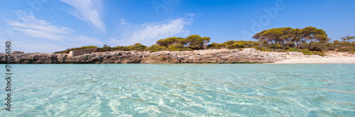 Panoramic view of cala Talaier in Menorca