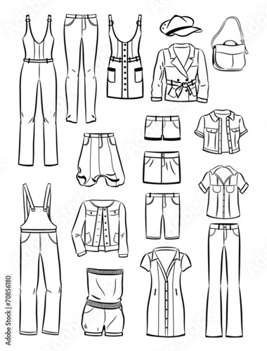 Set of women's casual clothing