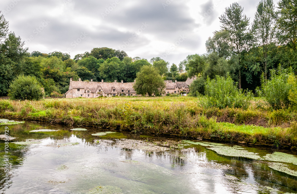 Houses of Arlington Row in the village of Bibury, England