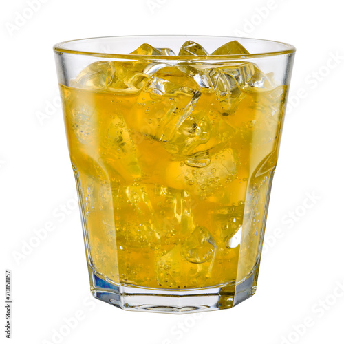 Valokuva Glass of fanta on white background. With clipping path