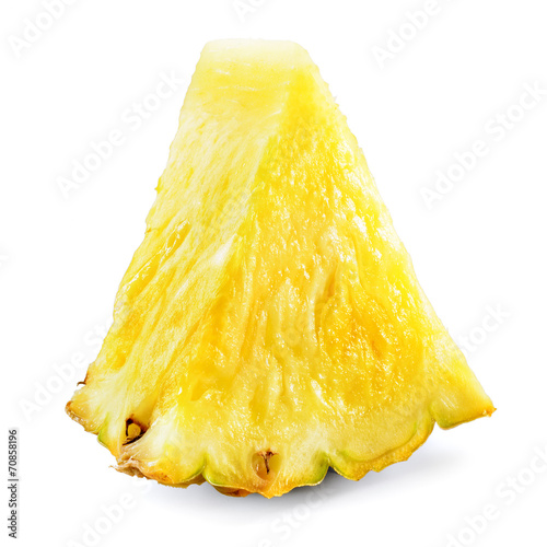 Pineapple slice isolated on white background
