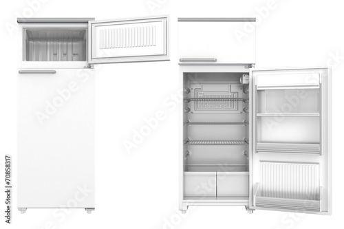 Refrigerator. 3D isolated