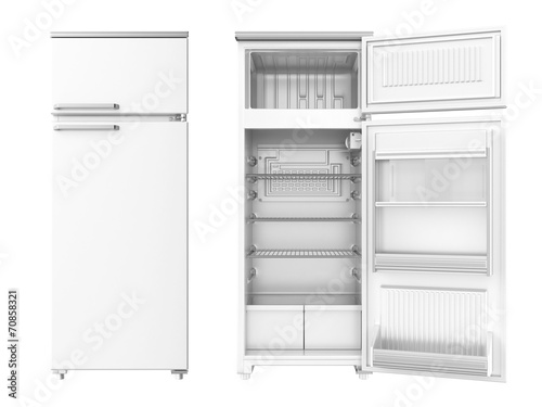 Refrigerator. 3D isolated