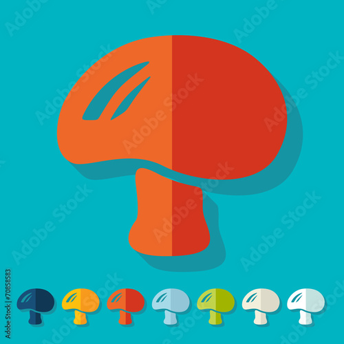 Flat design: mushroom