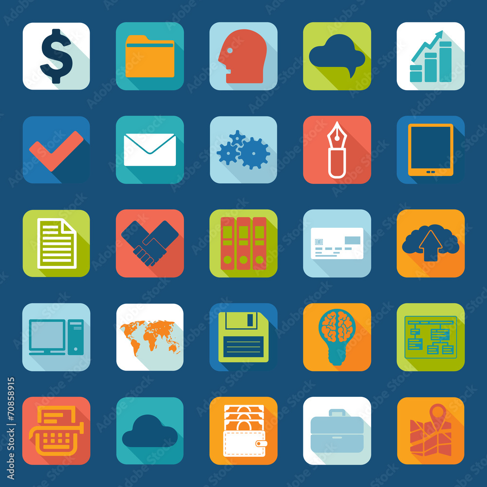 Set of business icons
