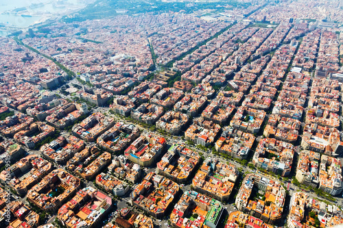 Aerial view of   Barcelona, Catalonia