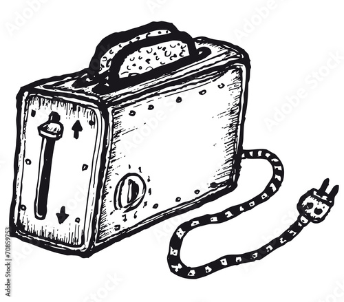Hand drawn isolated toaster