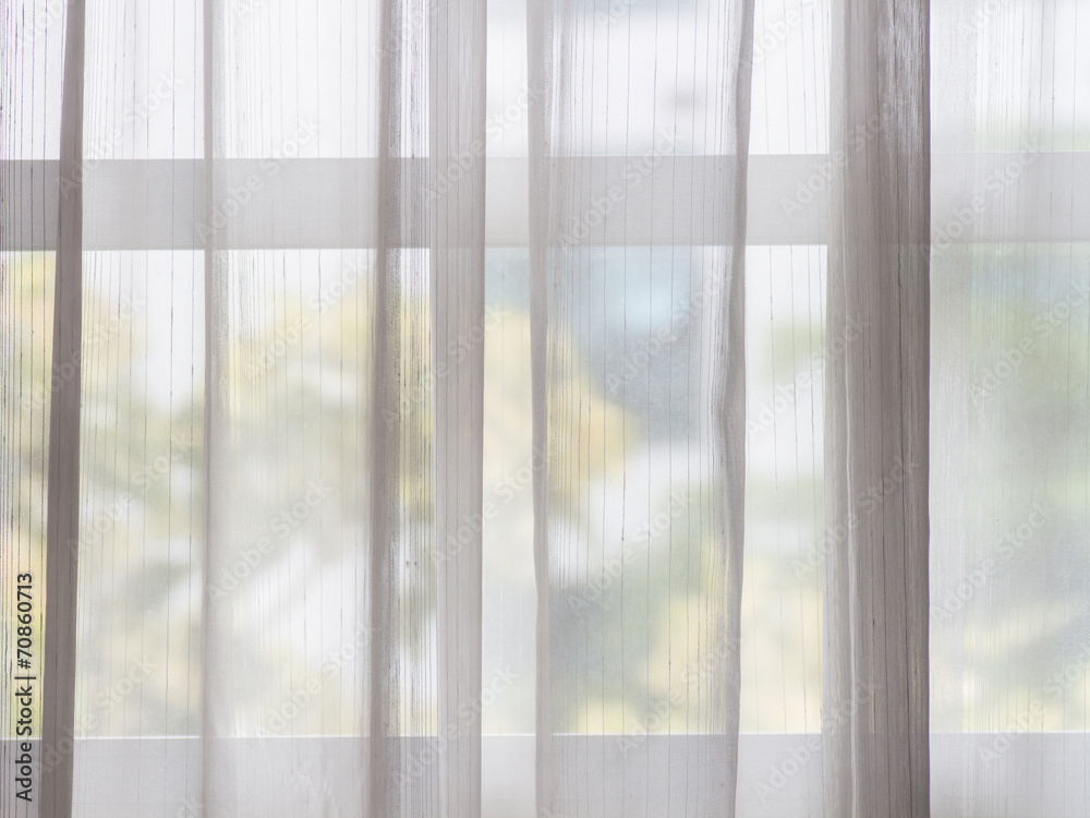 white curtain