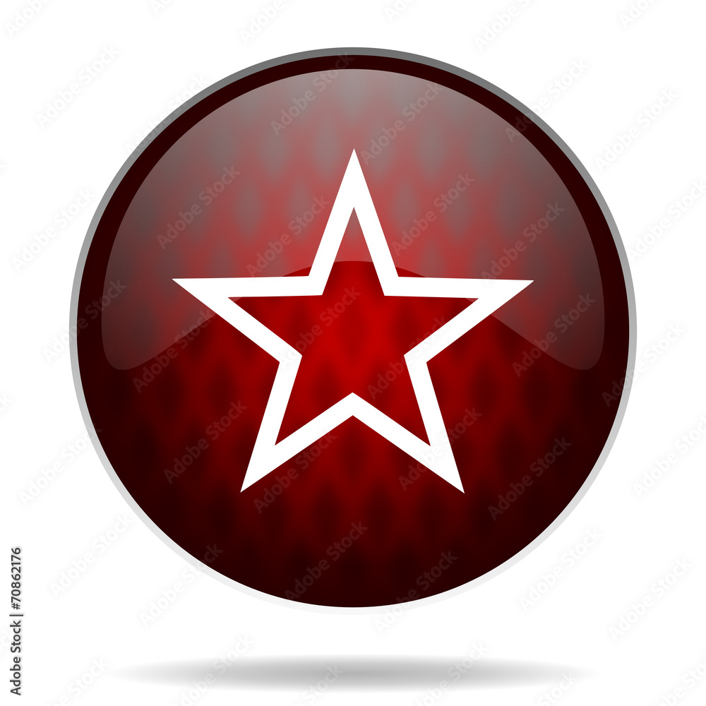 star red glossy web icon on white background. star red glossy web icon on white background.