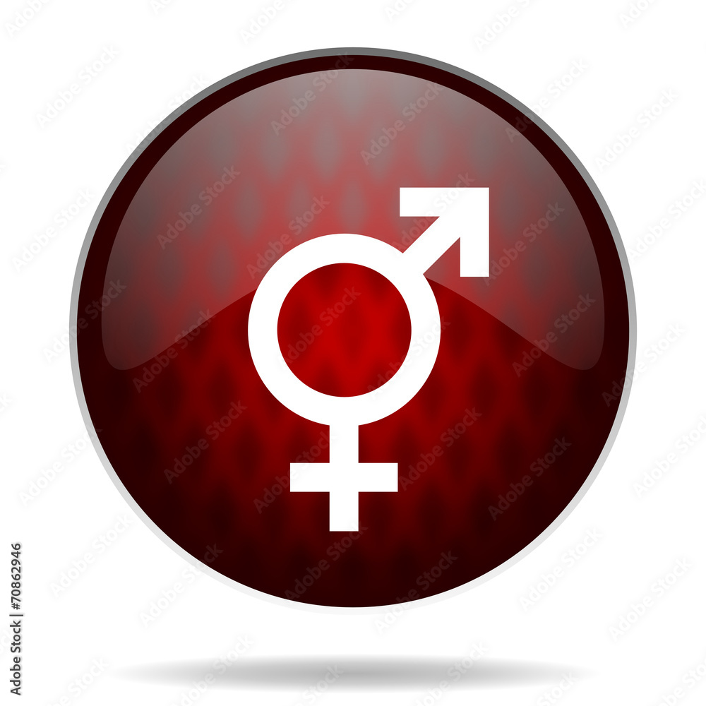 sex red glossy web icon on white background. sex red glossy web icon on white background.