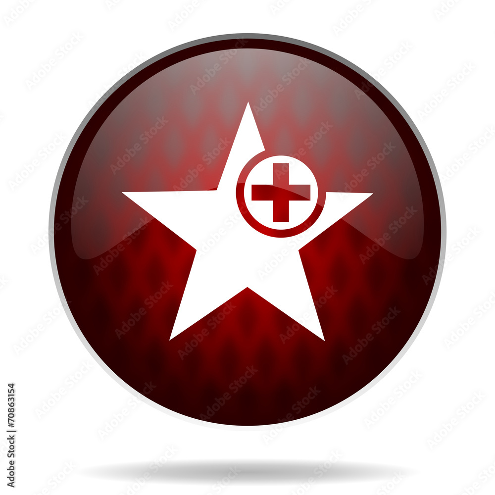star red glossy web icon on white background. star red glossy web icon on white background.
