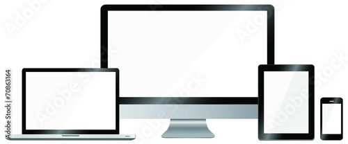 Modern digital computer screen photo