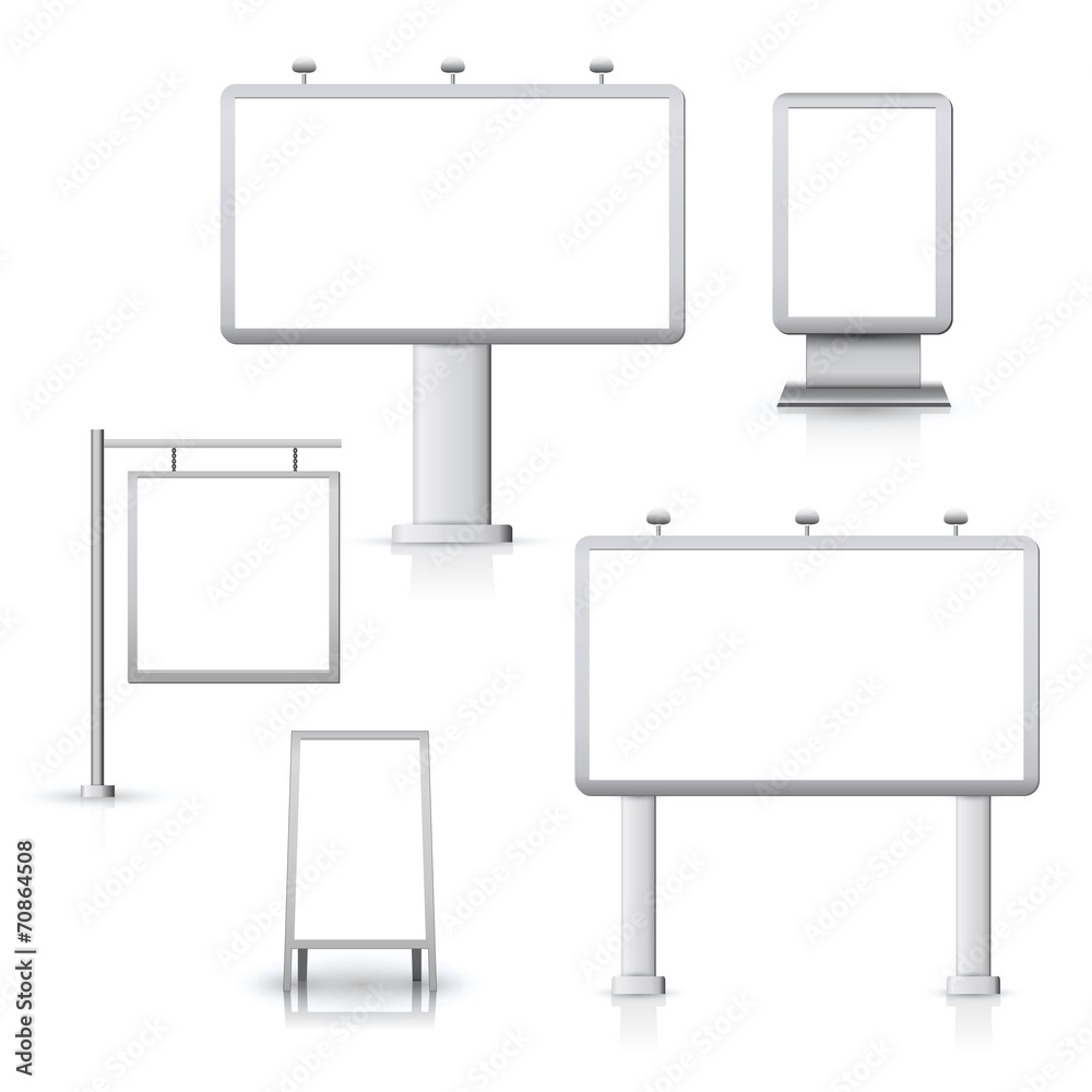 Obraz premium Blank advertising boards