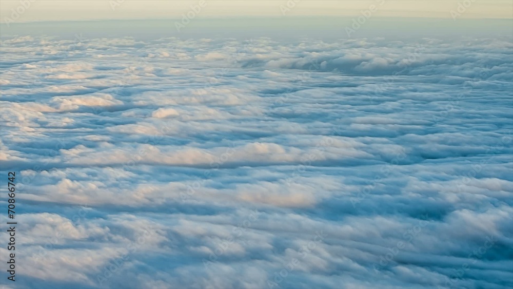 Panoramic view from the top of Pico volcano over the clouds Panoramic view from the top of Pico volcano over the clouds