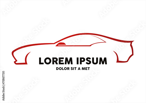 car silhouete design logo