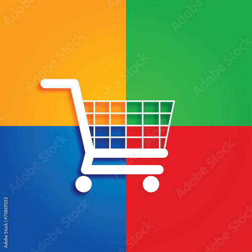 white supermarket cart