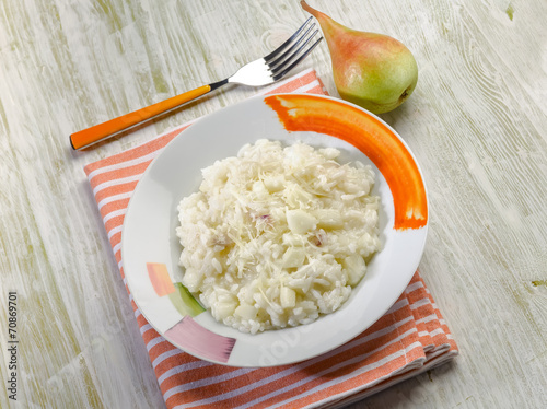 risotto with pears