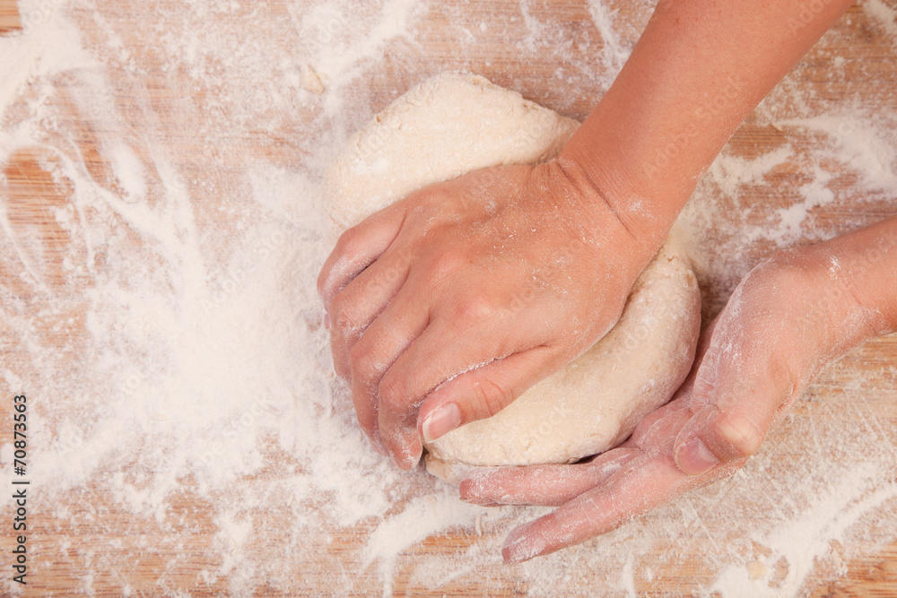 kneading scone dough
