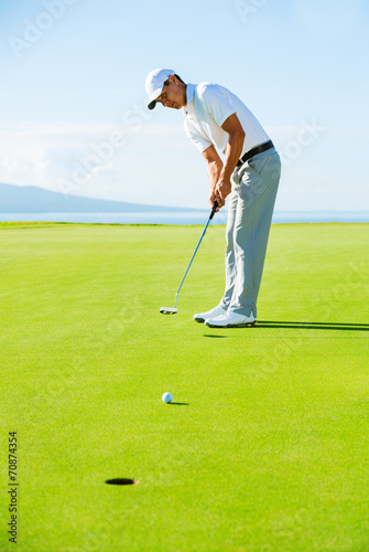 Golfer on Putting Green