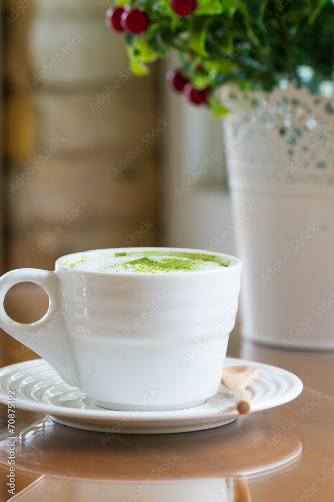 hot green tea latte hot green tea latte
