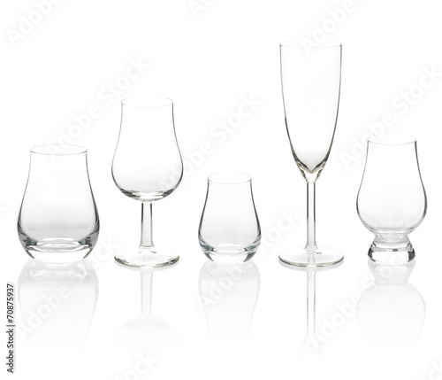transparent cocktail glasses
