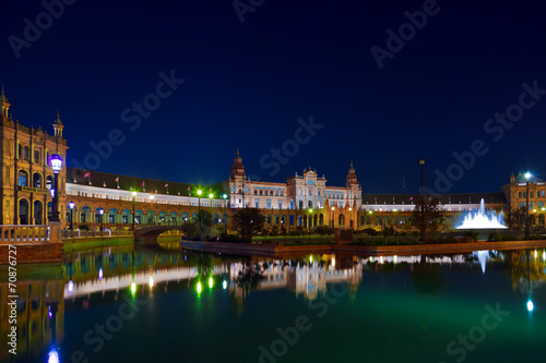 Palace at Spanish Square in Sevilla Spain