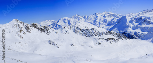 Winter mountains, panorama of the Italian Alps #70877700
