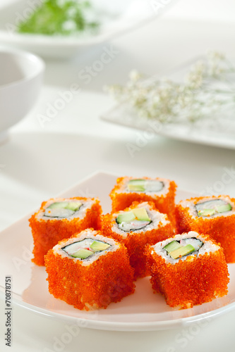 California Roll with Masago