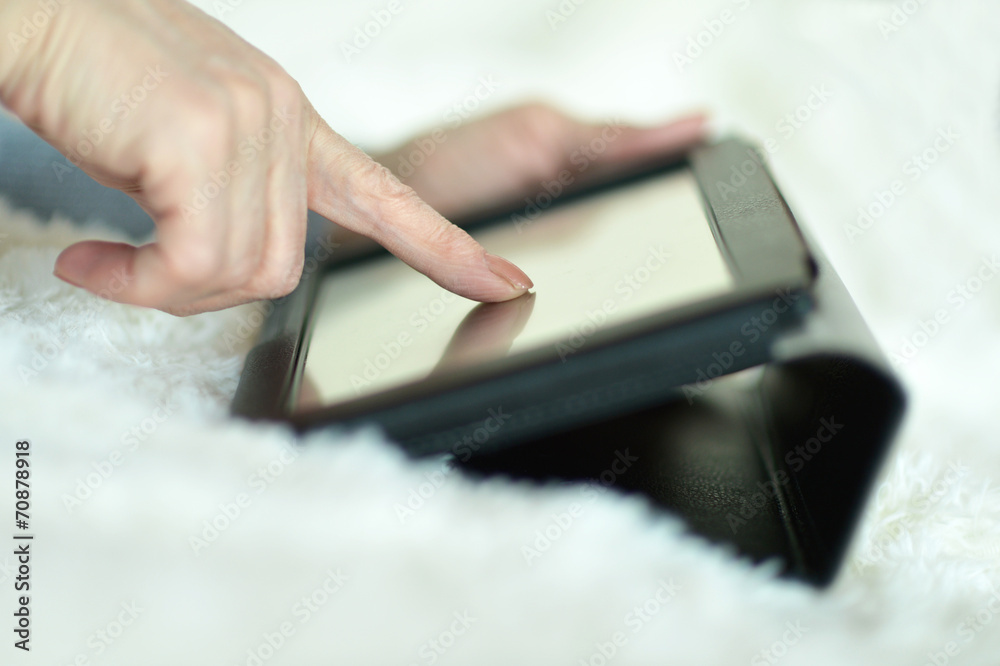 Tablet in the female hands