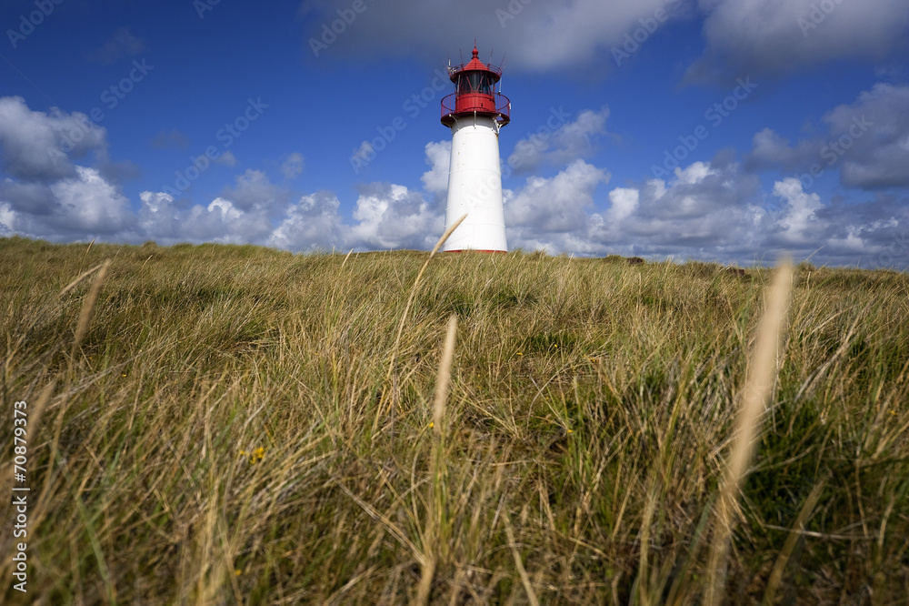 Leuchtturm am Ellenbogen in List auf Sylt, Deutschland Leuchtturm am Ellenbogen in List auf Sylt, Deutschland