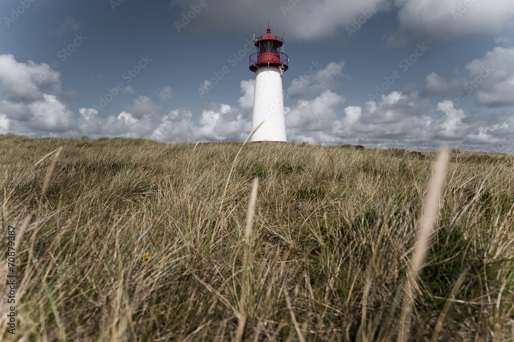 Leuchtturm am Ellenbogen in List auf Sylt, Deutschland Leuchtturm am Ellenbogen in List auf Sylt, Deutschland