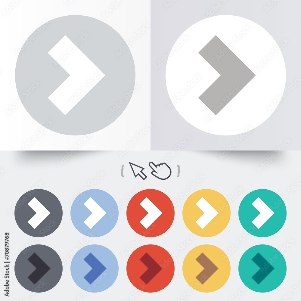 Arrow sign icon. Next button. Navigation symbol Arrow sign icon. Next button. Navigation symbol