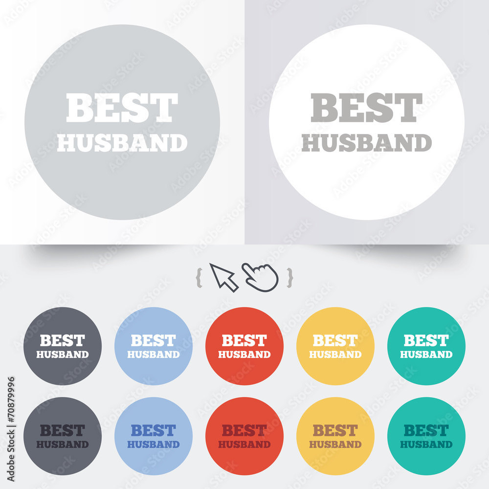 custom made wallpaper toronto digitalBest husband sign icon. Award symbol.