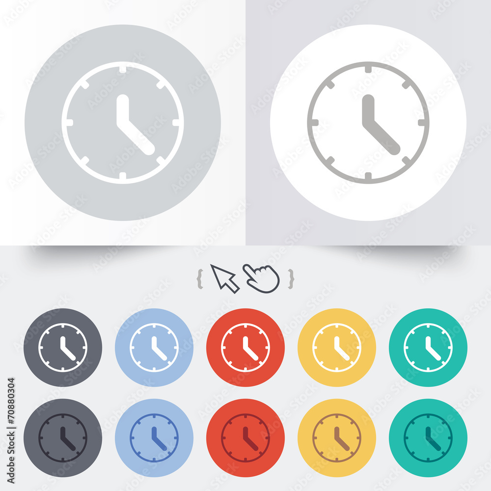Clock sign icon. Mechanical clock symbol. Clock sign icon. Mechanical clock symbol.