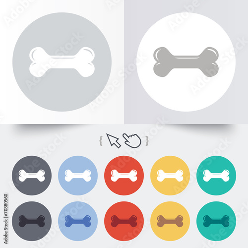Dog bone sign icon. Pets food symbol.