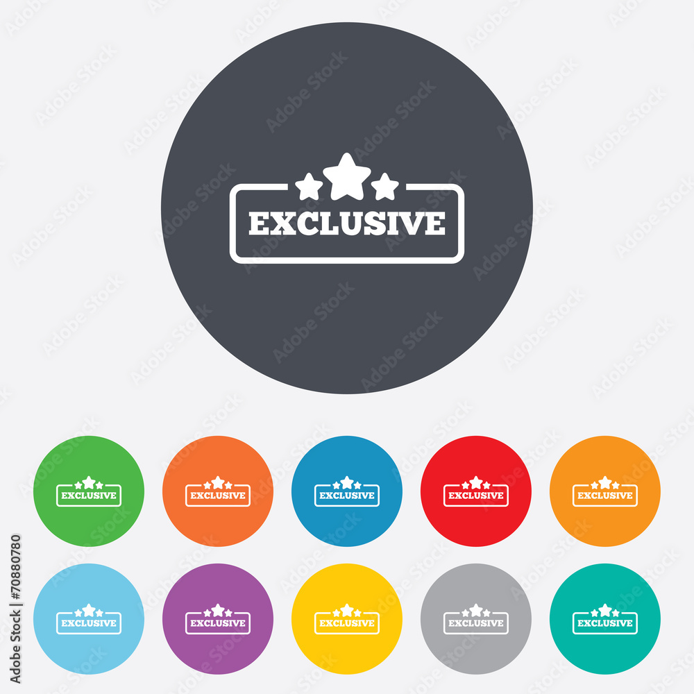 Exclusive sign icon. Special offer symbol.
