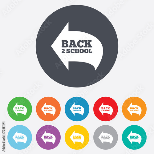 Back to school sign icon. Back 2 school symbol.