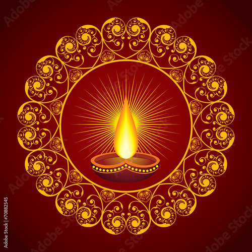 Creative Diwali greeting vector illustration