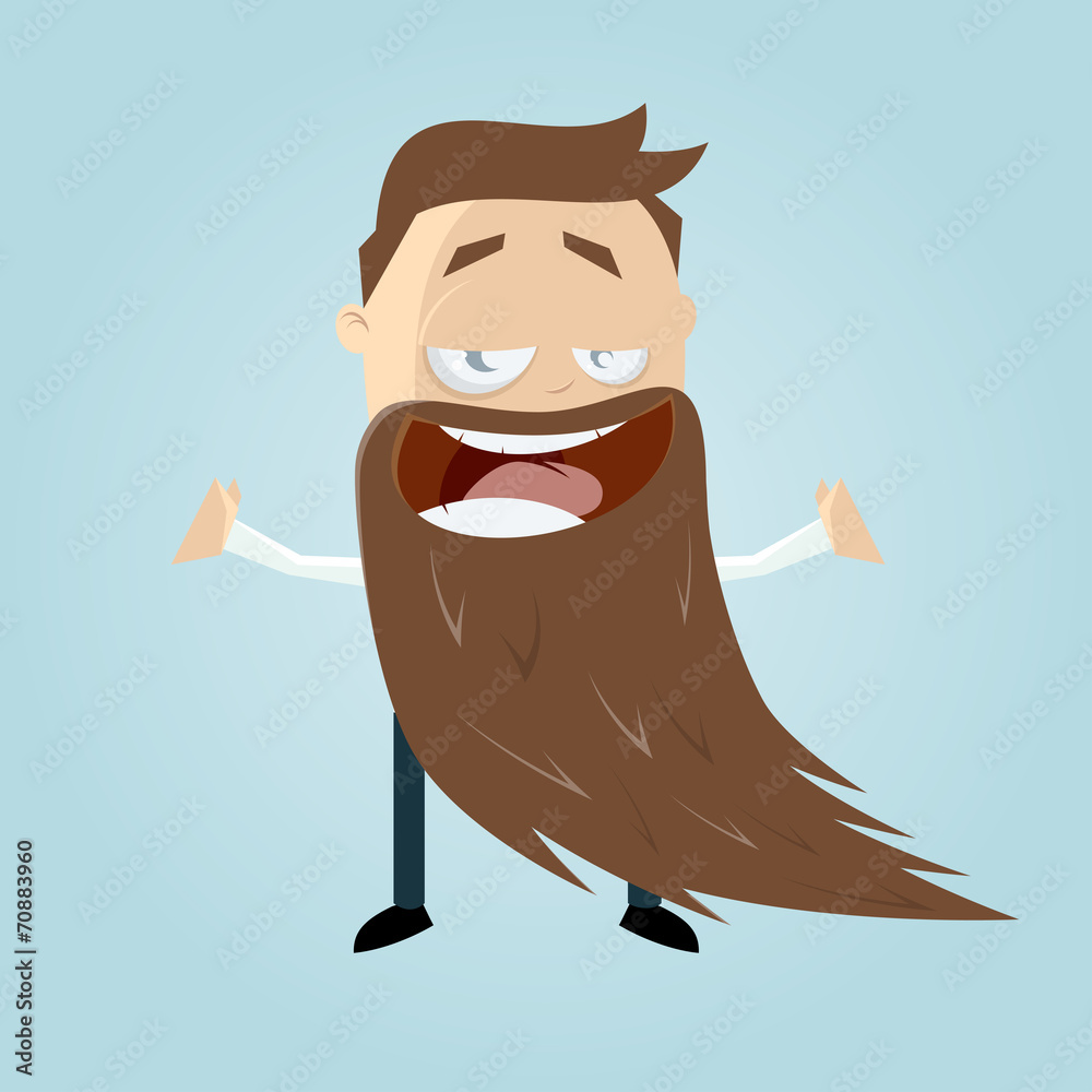 bart bärtig mann lustig cartoon Stock Vector | Adobe Stock