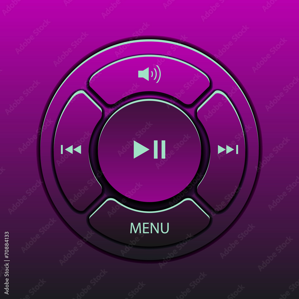 Vector interface design elements for music player icons Vector interface design elements for music player icons