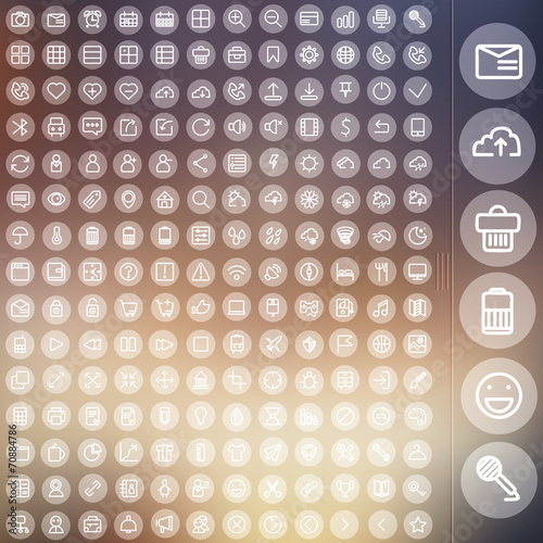 vector set of icons for web and user interface design