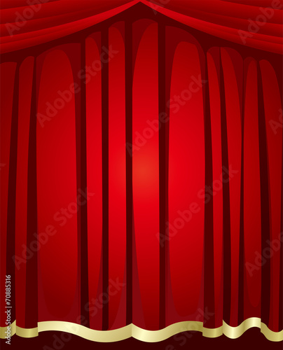 red curtains background Vector