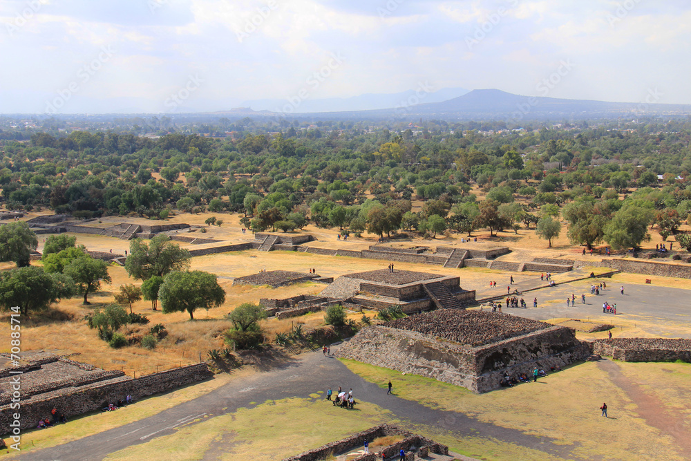 Site archéologique de Teotihuacan dans la vallée de Mexico