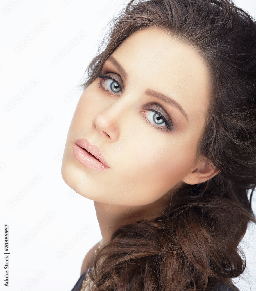 Complexion. Natural Brunette with Clean Skin Complexion. Natural Brunette with Clean Skin